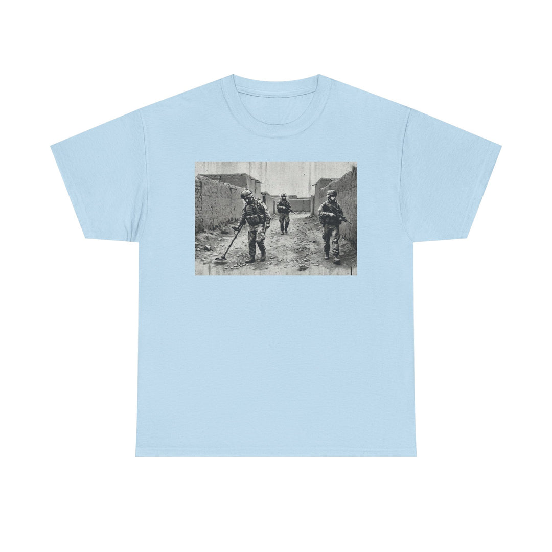 Helmand Vallon Patrol T-Shirt - Vintage Military Graphic Tee - Black &amp; White