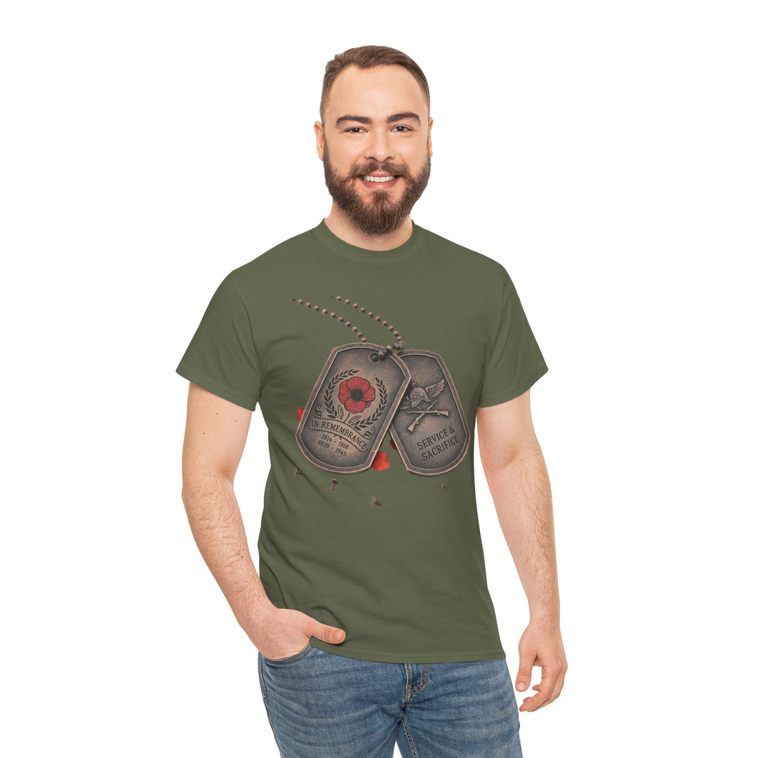 Remembrance Dog Tag T-Shirt — Memorial Military Tribute Tee