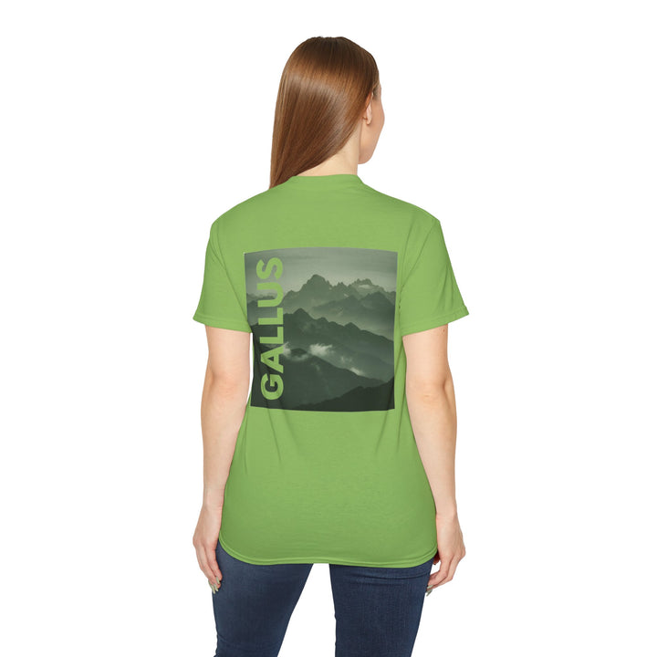 Mountain Vibes Tee — "GALLUS" Minimal Logo Cotton T‑Shirt
