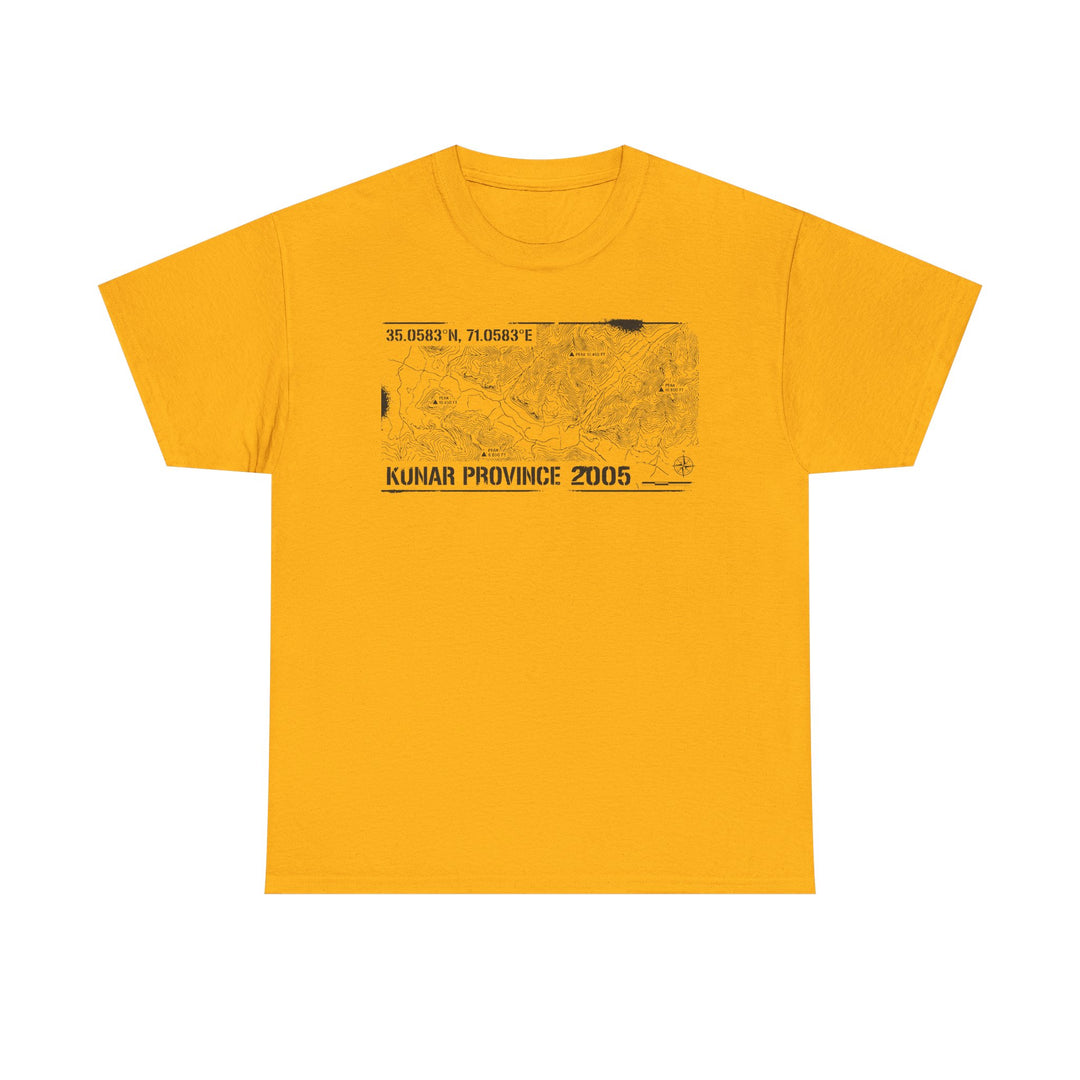 Kunar Province 2005 Map T-Shirt - Afghanistan Military Heritage Graphic Tee