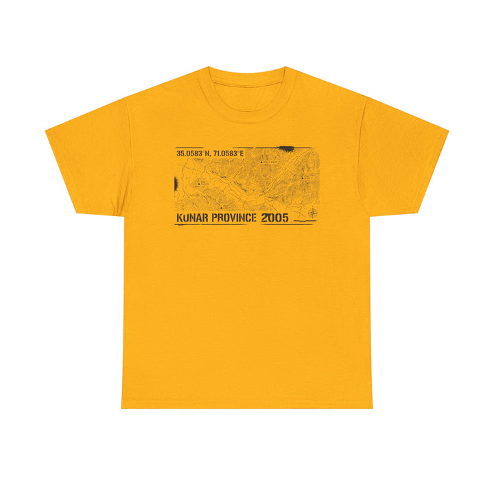 Kunar Province 2005 Map T-Shirt - Afghanistan Military Heritage Graphic Tee