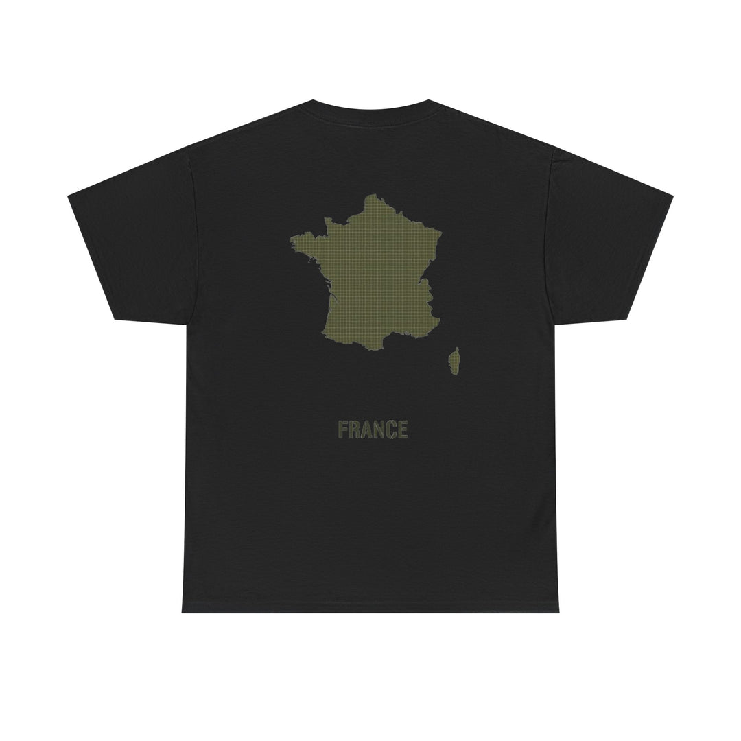 France Map T-Shirt — Minimalist Olive France Map Tee