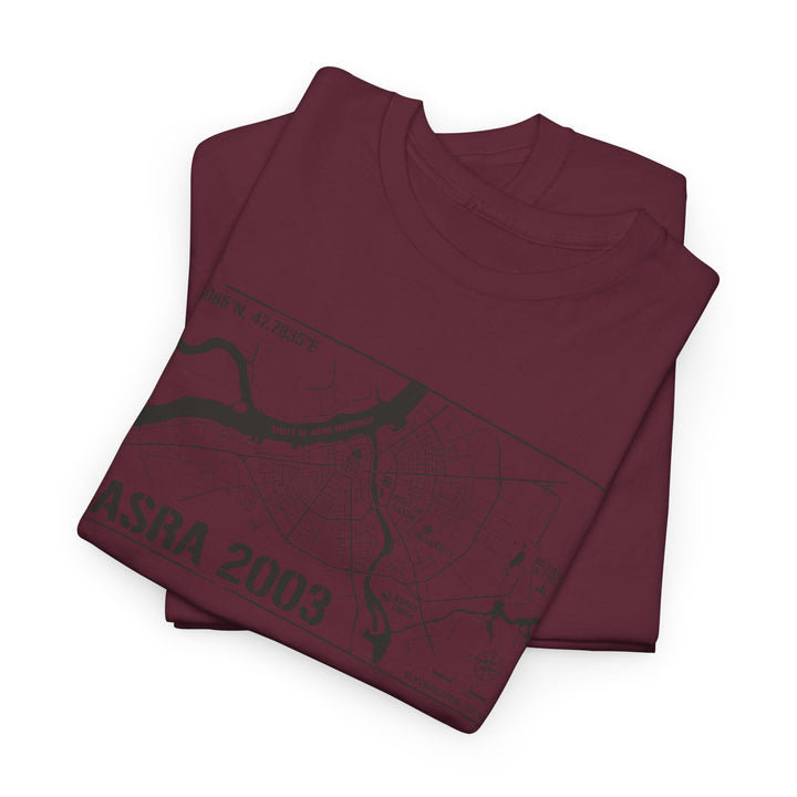 Basra 2003 Vintage Military Map T-Shirt