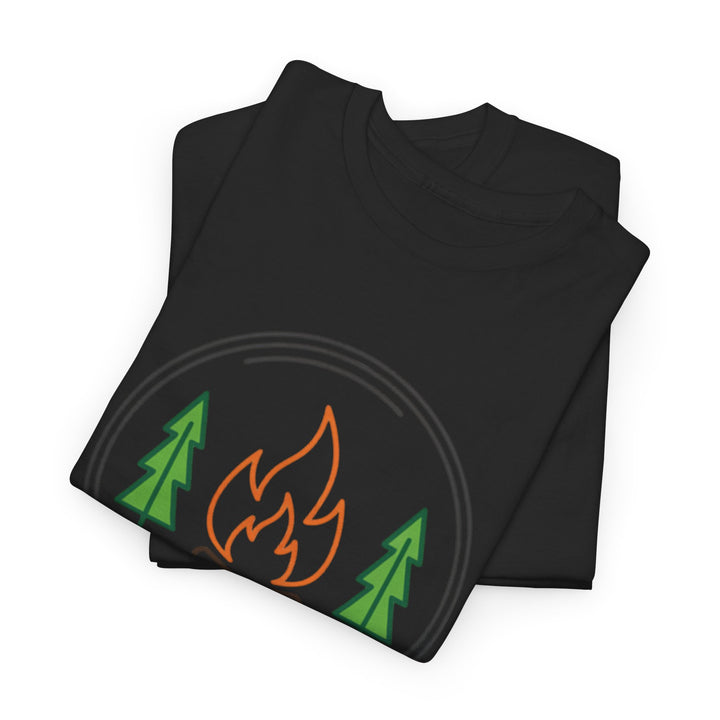 Funny Camping Therapy T-Shirt — Retro Campfire Graphic Adventure Tee