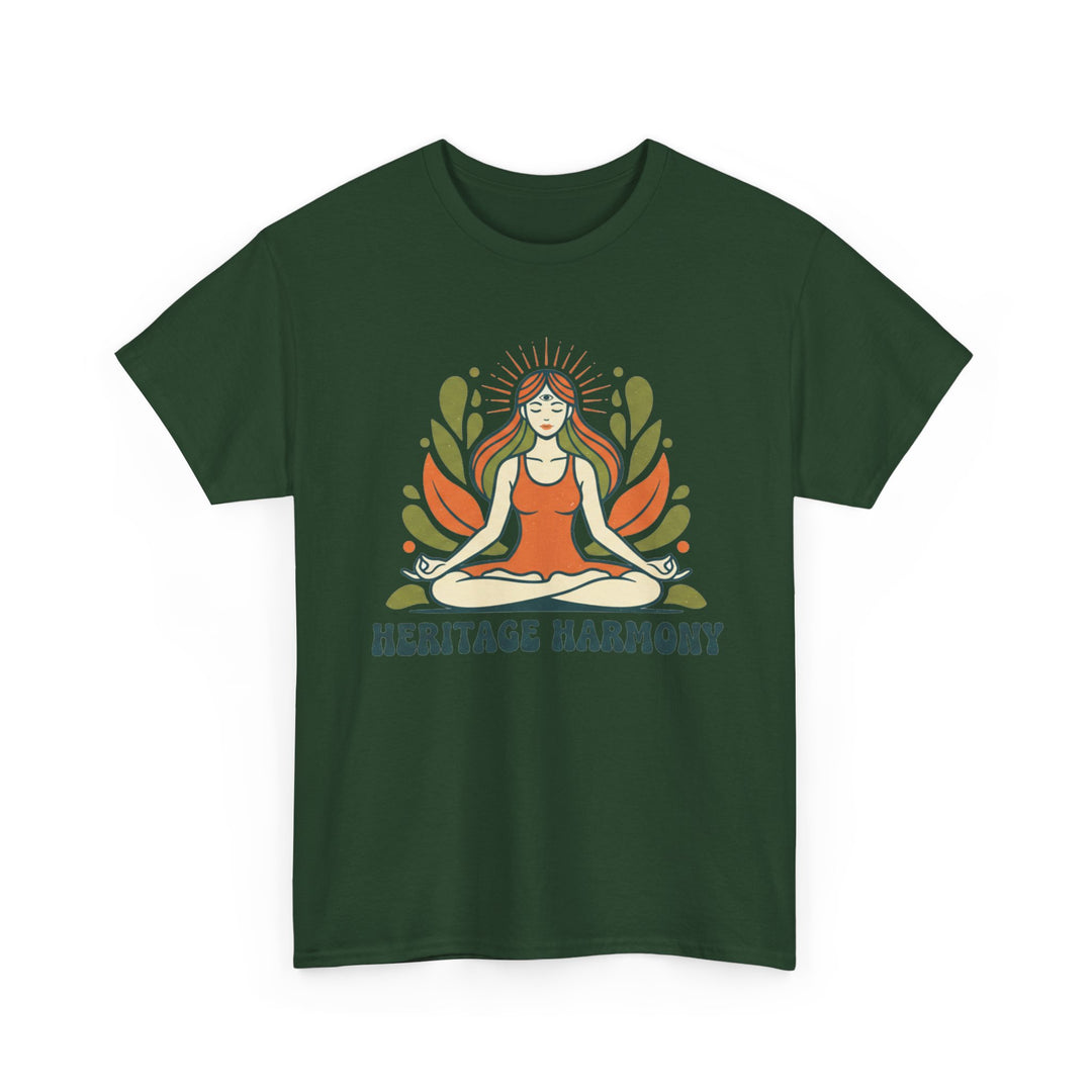 Yoga Meditation Tee – soft, breathable cotton designed for meditation and yoga practice. Comfortable, relaxed fit perfect for studio or casual wear.