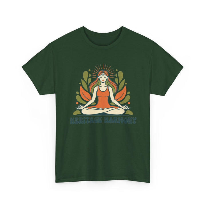 Yoga Meditation Tee – soft, breathable cotton designed for meditation and yoga practice. Comfortable, relaxed fit perfect for studio or casual wear.