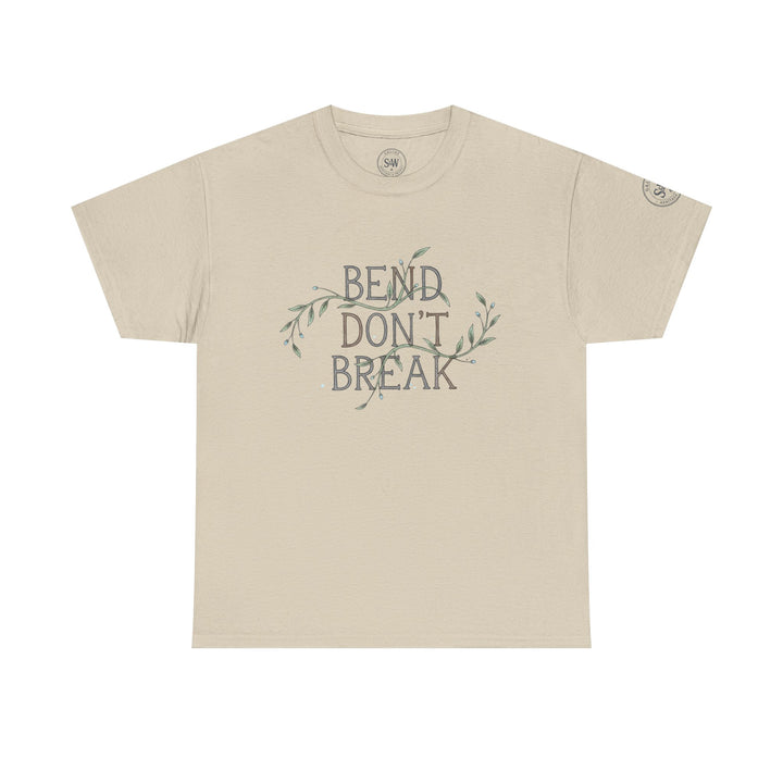 Beige t-shirt by S&amp;W Gallus featuring "Bend Don&