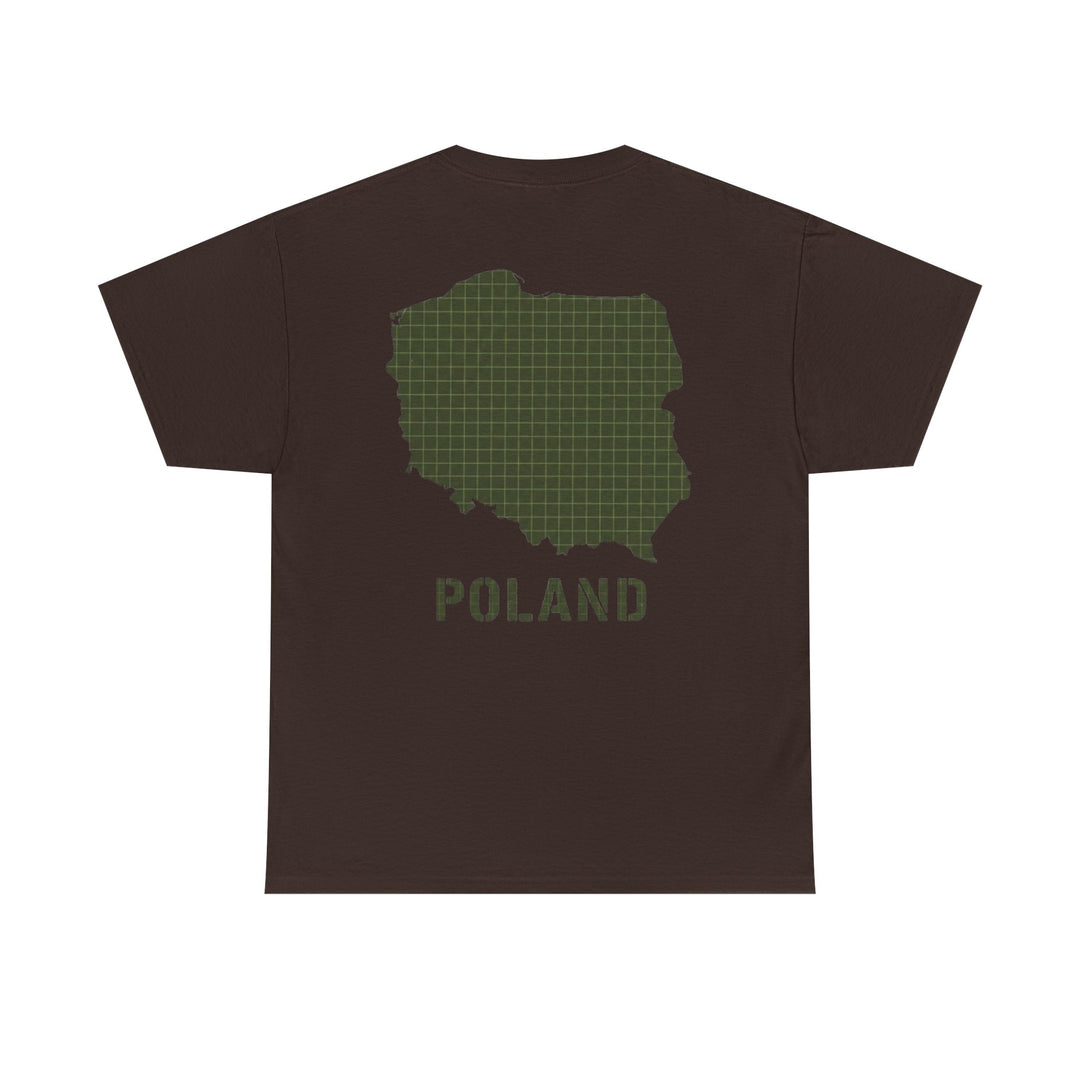 Poland Map Tee — Military Grid Map Graphic T-Shirt