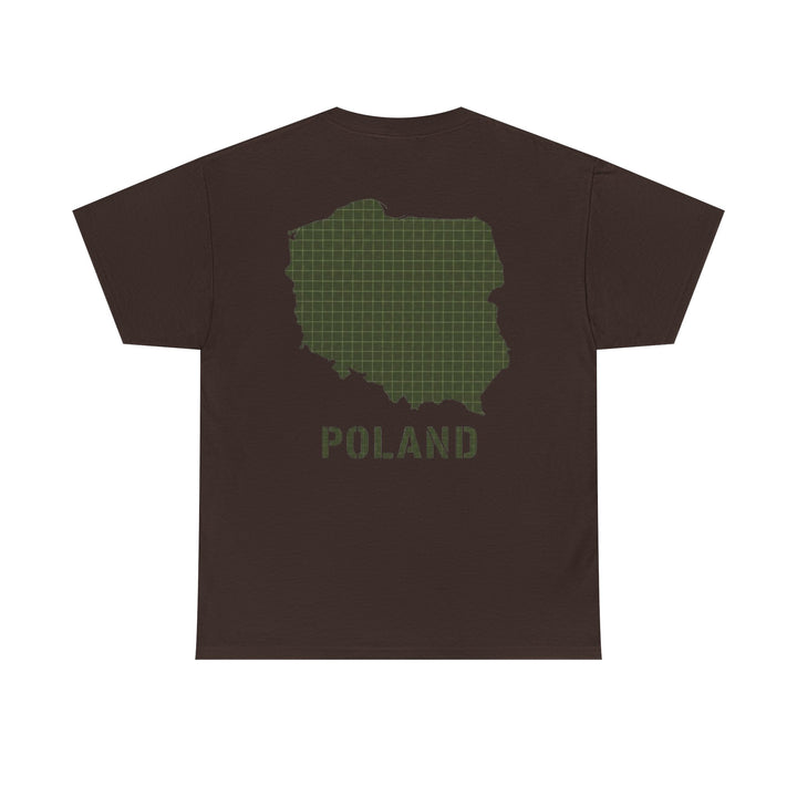 Poland Map Tee — Military Grid Map Graphic T-Shirt