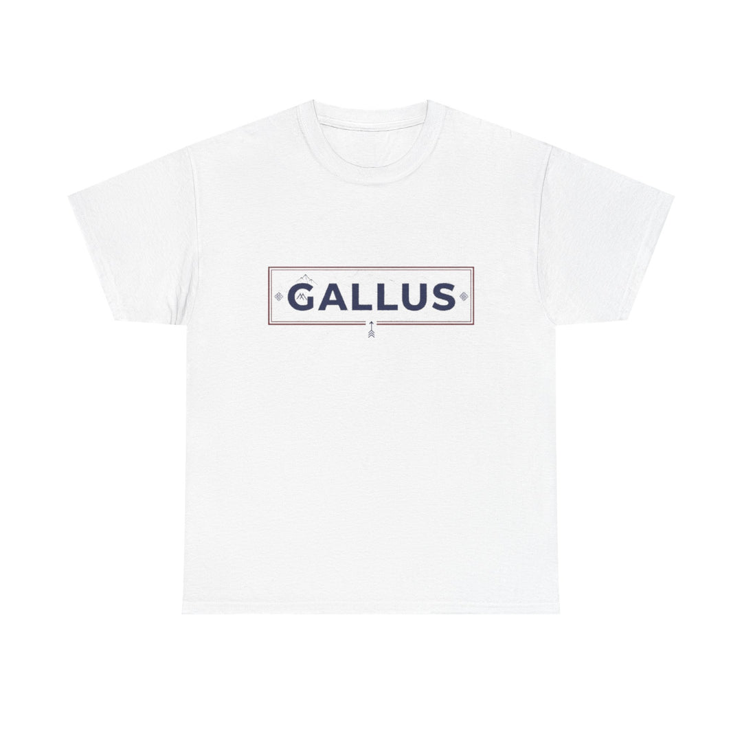 Adventure Logo Tee — "GALLUS" Mountain Badge Shirt (Exploring Not Lost)