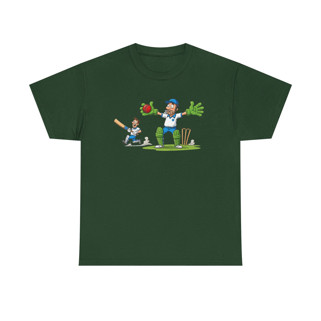 Cricket Catch Graphic Cartoon T-Shirt