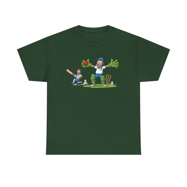 Cricket Catch Graphic Cartoon T-Shirt
