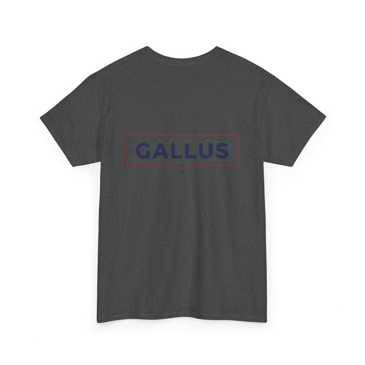 Gallus Logo T-Shirt — Minimal Retro Chest &amp; Back Graphic Tee