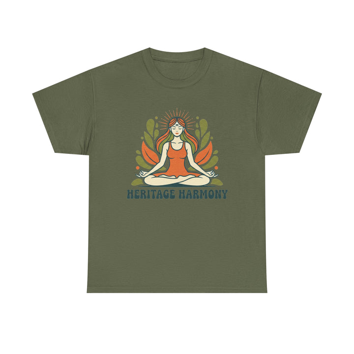 Yoga Meditation Tee – soft, breathable cotton designed for meditation and yoga practice. Comfortable, relaxed fit perfect for studio or casual wear.