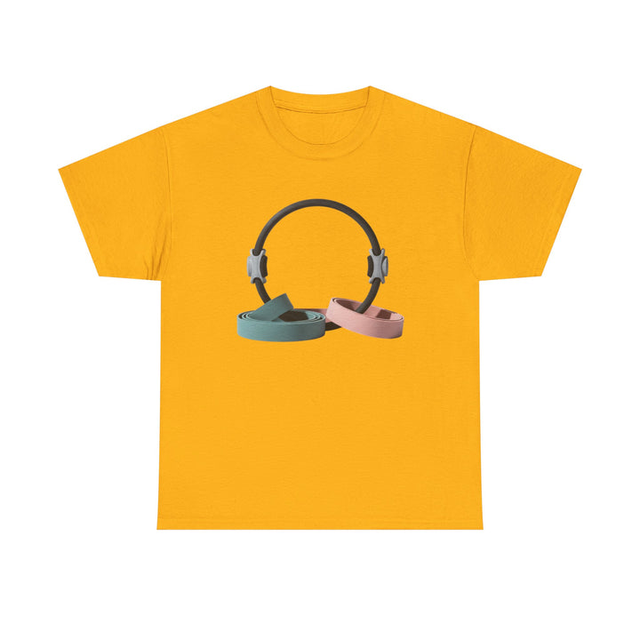 Pilates Band Workout Shirt – soft, breathable fabric designed for resistance band exercises. Comfortable, flexible, and perfect for Pilates sessions or workouts.