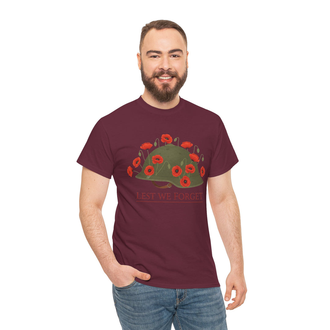 British Army Remembrance Shirt | Lest We Forget Poppy Helmet