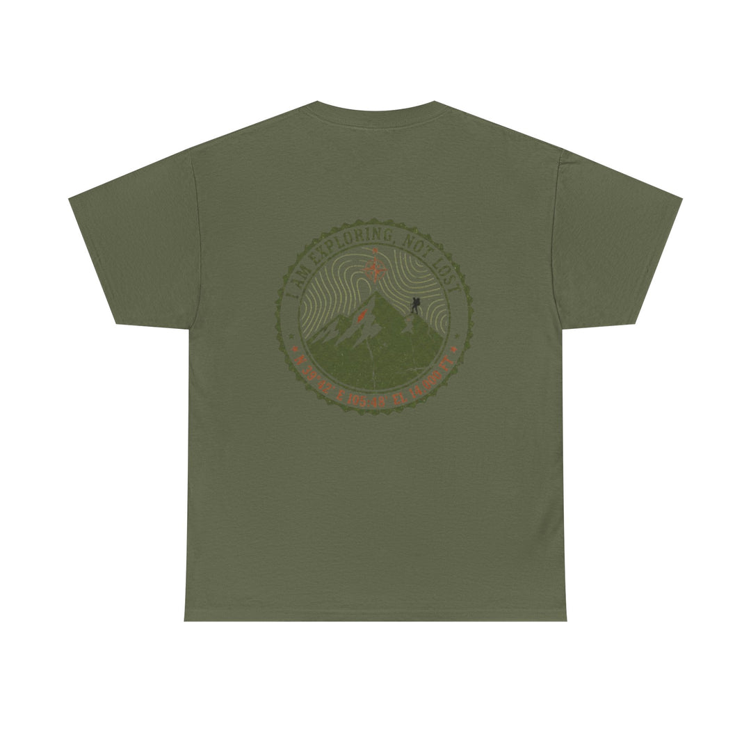 Adventure Logo Tee — "GALLUS" Mountain Badge Shirt (Exploring Not Lost)