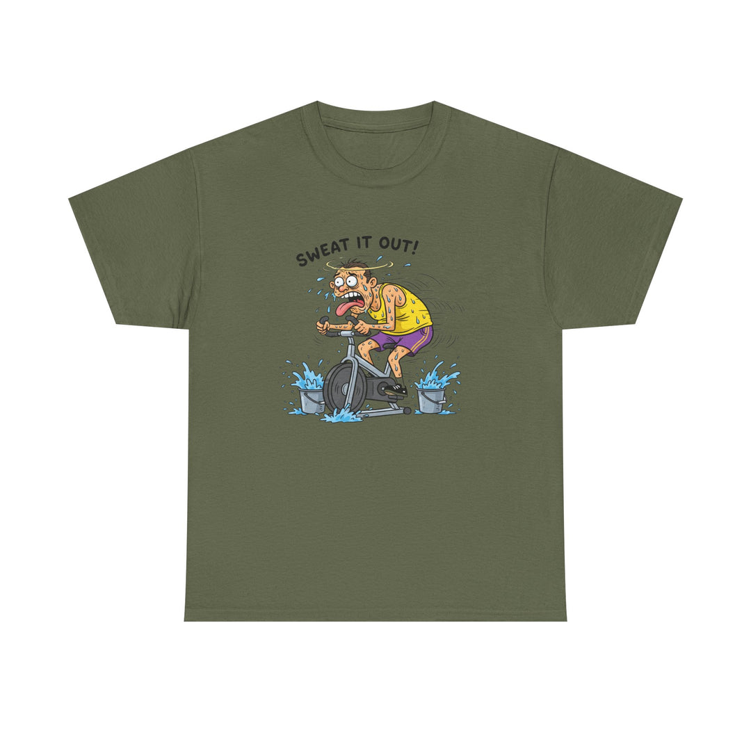 Stay laughing while cycling with the Funny Spin Bike T-Shirt. Comfortable cotton with a witty design, ideal for spin sessions and gym workouts.