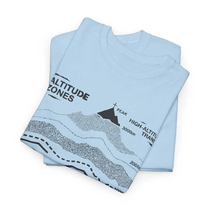 Retro Mountain Altitude Graphic T-Shirt — Vintage Topographic Hiking Tee