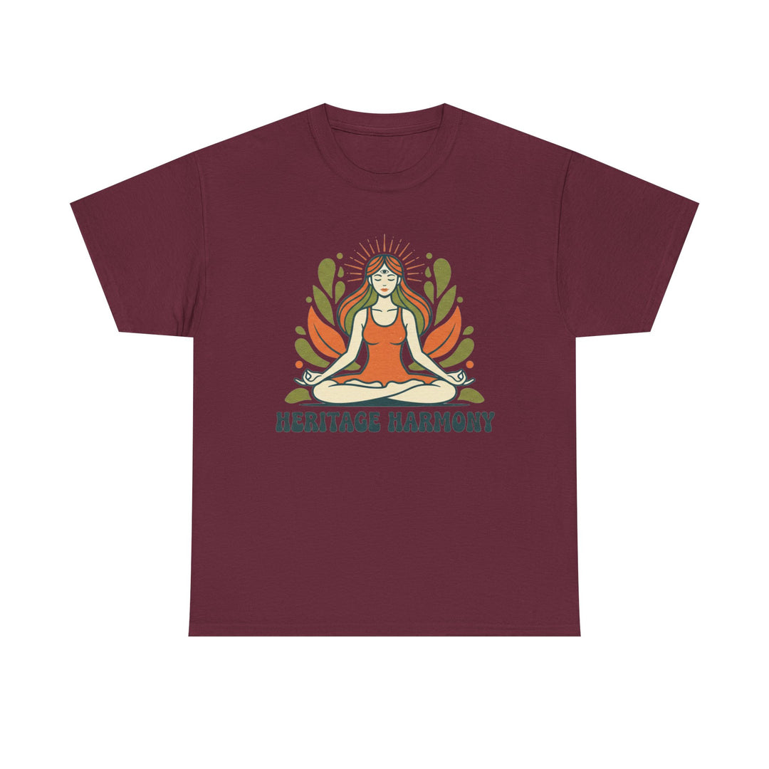 Yoga Meditation Tee – soft, breathable cotton designed for meditation and yoga practice. Comfortable, relaxed fit perfect for studio or casual wear.