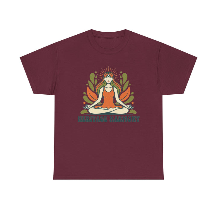 Yoga Meditation Tee – soft, breathable cotton designed for meditation and yoga practice. Comfortable, relaxed fit perfect for studio or casual wear.