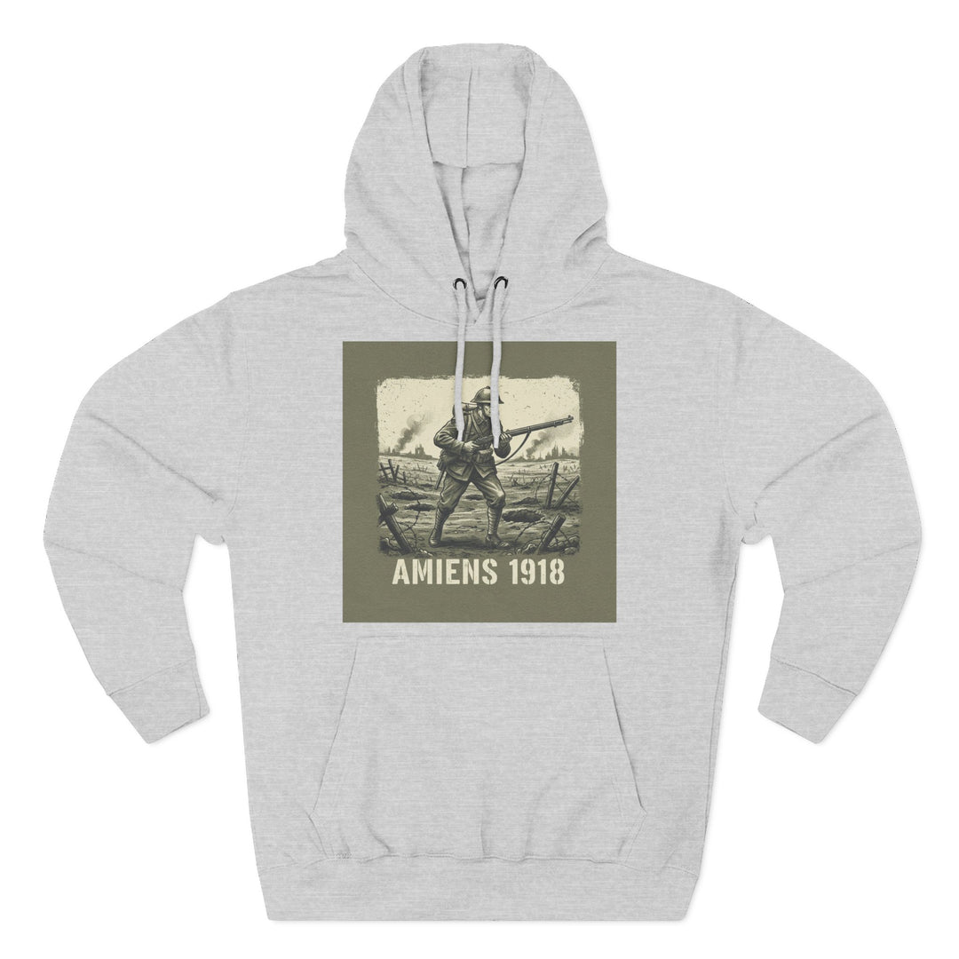 Amiens 1918 Hoodie — Vintage WWI Soldier Graphic Pullover