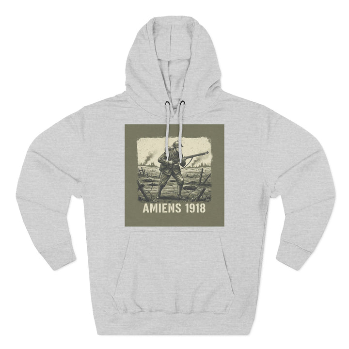 Amiens 1918 Hoodie — Vintage WWI Soldier Graphic Pullover