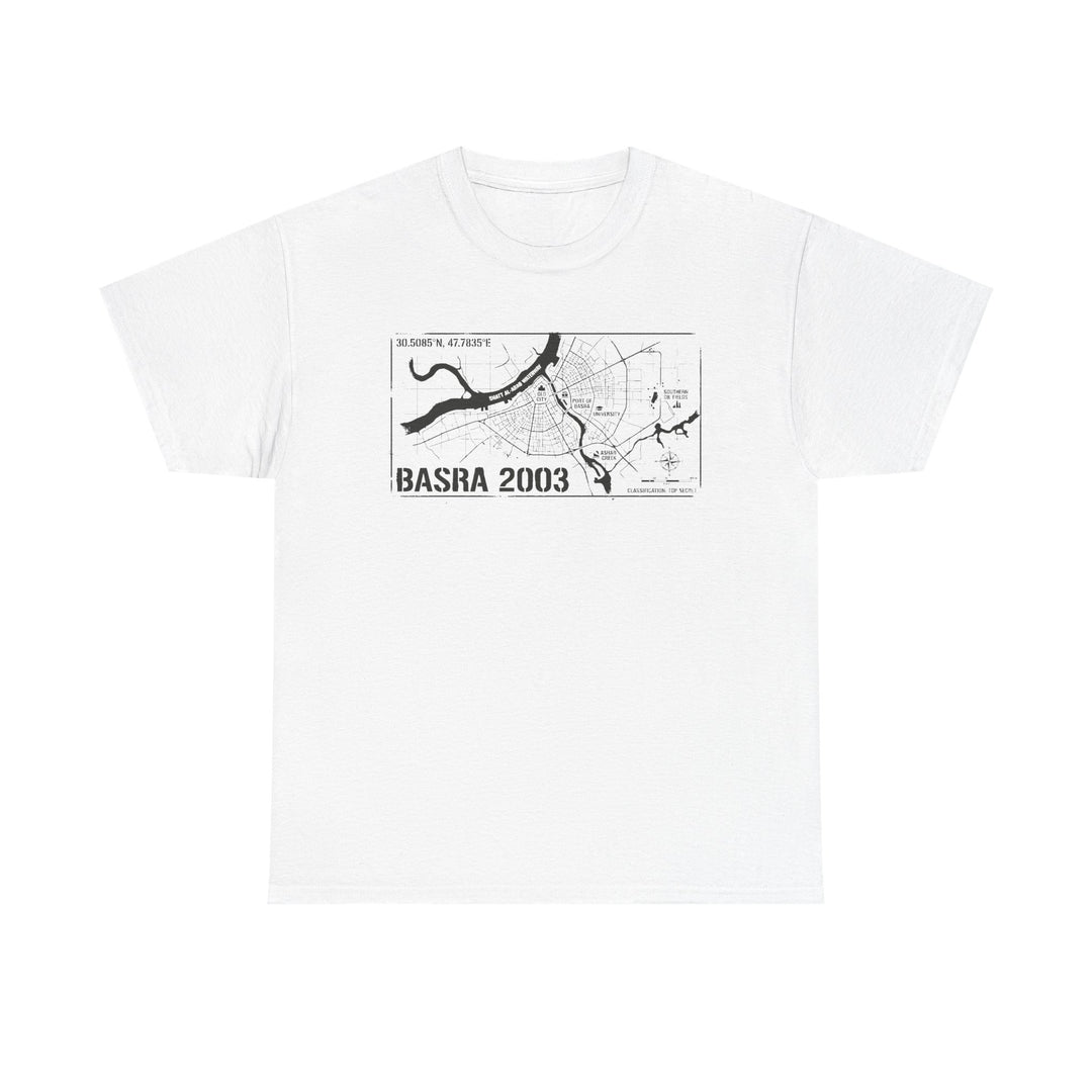 Basra 2003 Vintage Military Map T-Shirt