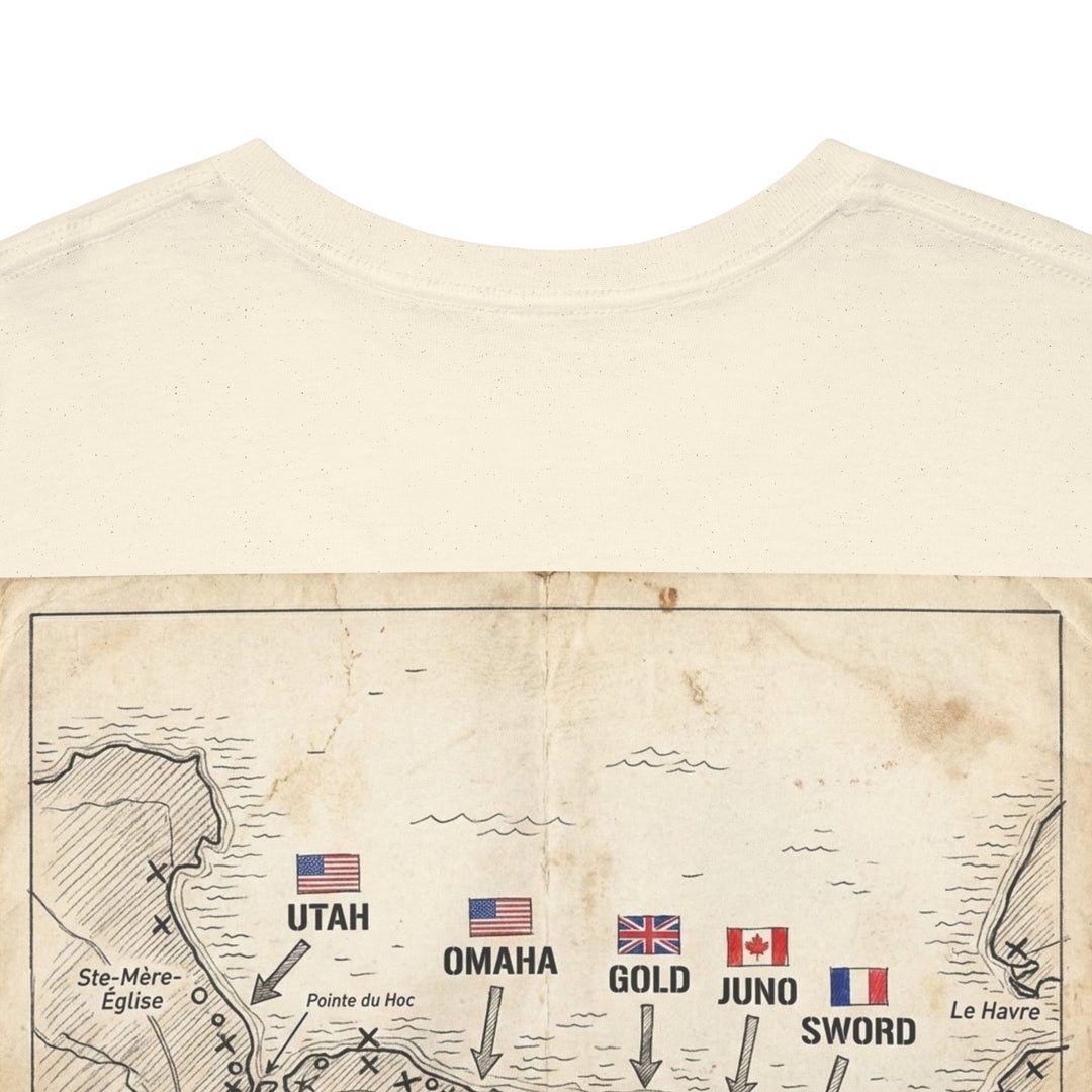 Normandy Landings Map T-Shirt — D-Day 1944 — alternate product image 5