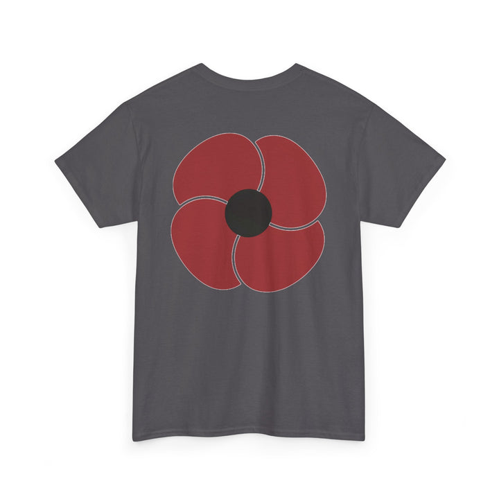 Lone Remembrance Poppy T-Shirt — Simple Memorial Design — alternate product image 7