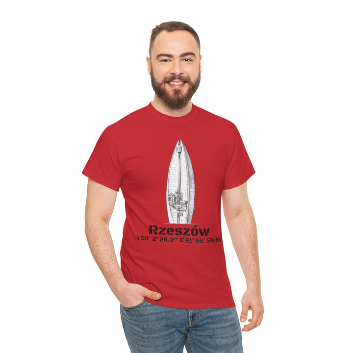 Rzeszów Coordinates T‑Shirt — City Landmark  Sketch Tee