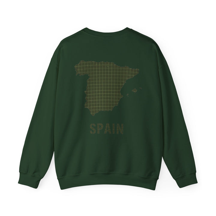 Spain Map Crewneck Sweatshirt — GALLUS Logo Travel Pullover