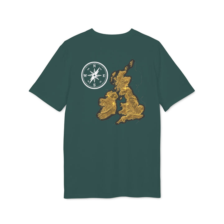Gallus Britain T-Shirt — Vintage Compass Map Tee for UK Travelers &amp; Heritage Fans