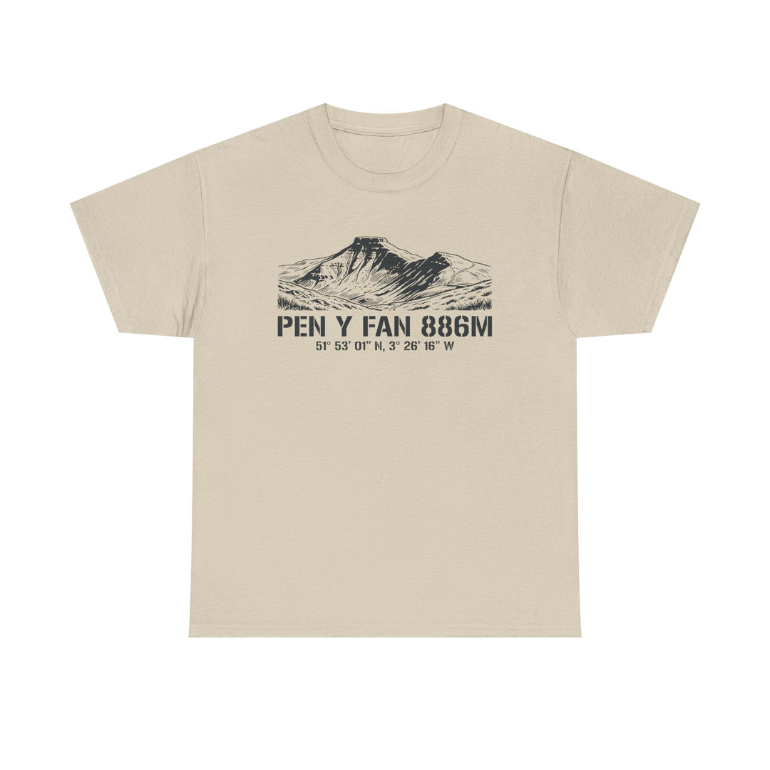 Pen y Fan 886m Graphic Tee | Vintage Elevation &amp; Coordinates