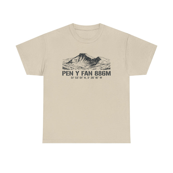Pen y Fan 886m Graphic Tee | Vintage Elevation &amp; Coordinates