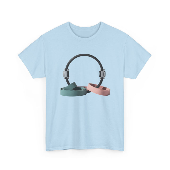 Pilates Band Workout Shirt – soft, breathable fabric designed for resistance band exercises. Comfortable, flexible, and perfect for Pilates sessions or workouts.
