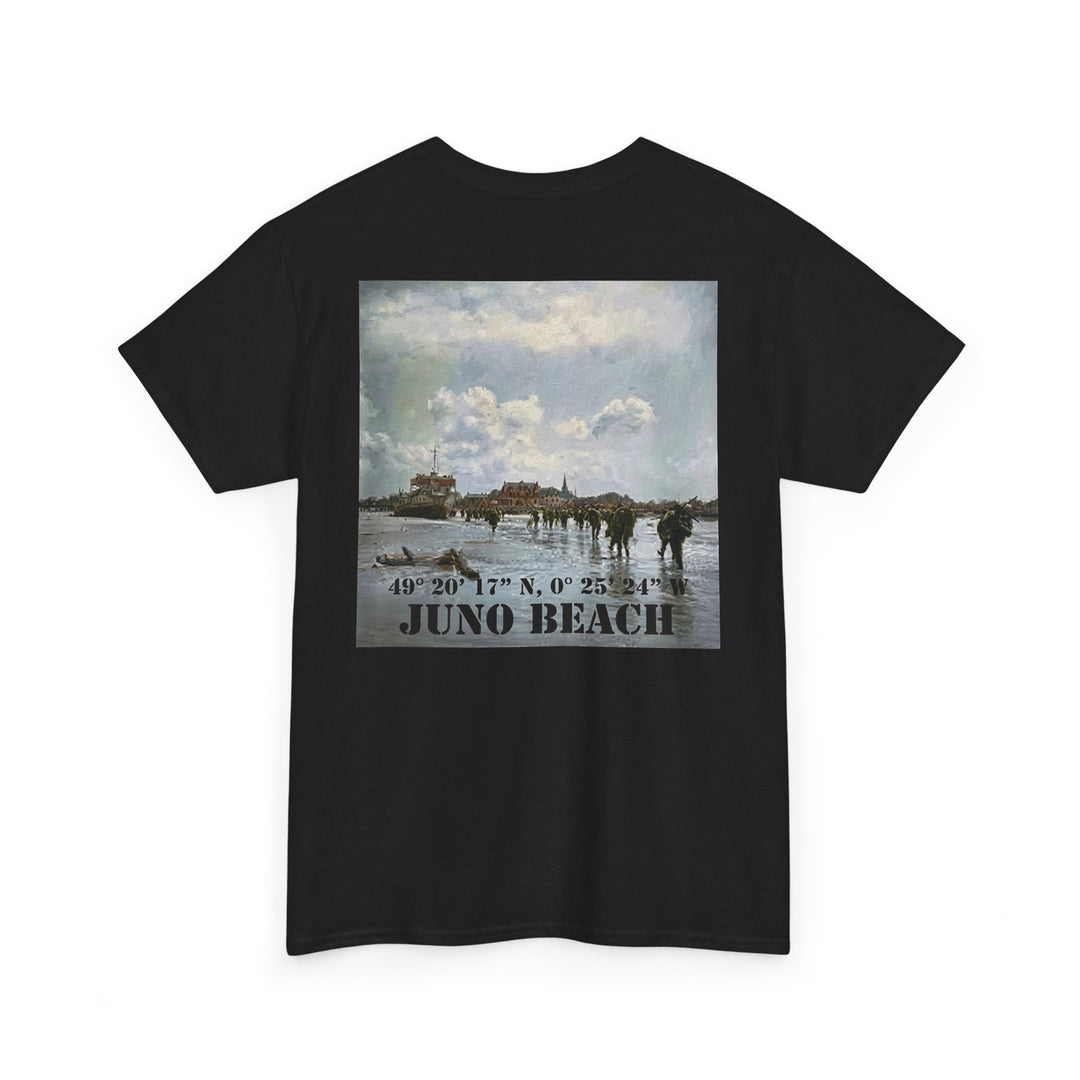 Juno Beach WWII Coordinates T-Shirt — D-Day Memorial Tee