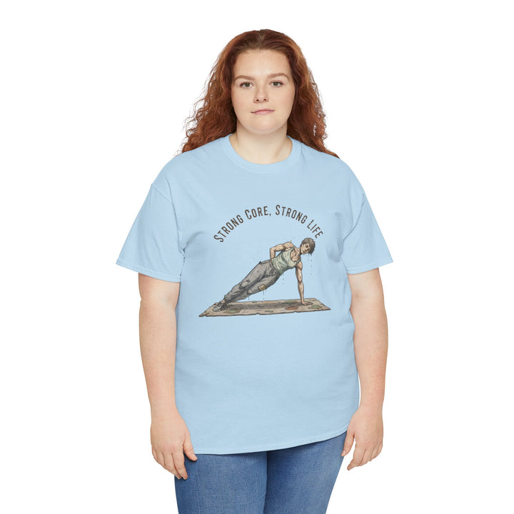 Pilates Fitness Plank Tee – soft, breathable cotton designed for Pilates and core workouts. Comfortable, flexible, and perfect for studio or home sessions.