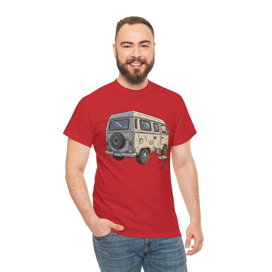Retro Van Life Graphic T-Shirt - Classic Camper Van Adventure Tee