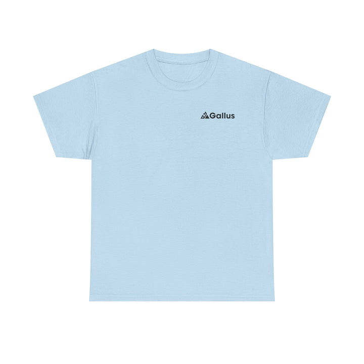 Mountain Sunset Graphic Tee — Vintage Nature Poster Back Print