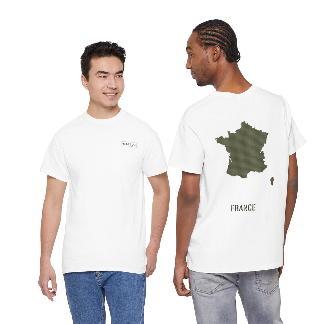 France Map T‑Shirt — Minimal Grunge Outline Tee