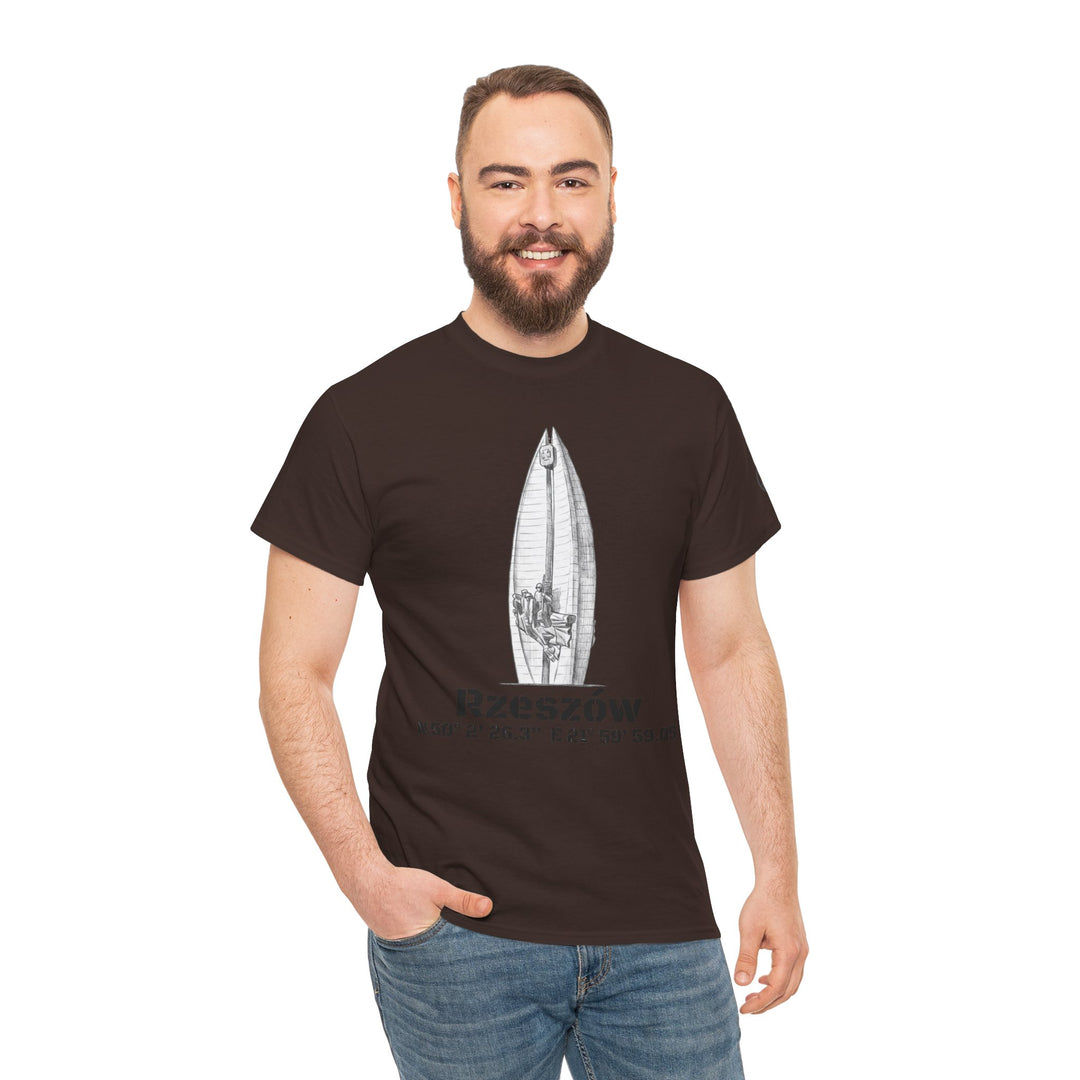 Rzeszów Coordinates T‑Shirt — City Landmark  Sketch Tee