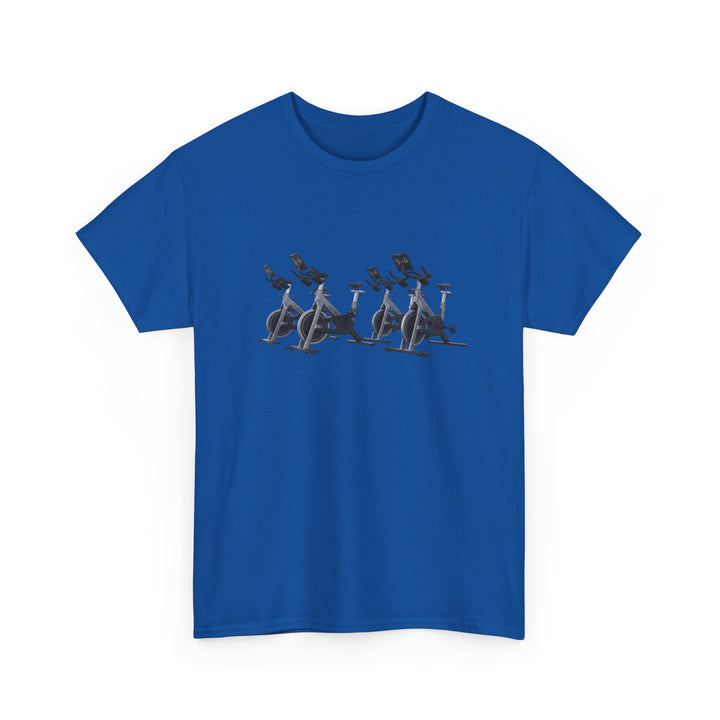 Spin Bikes Tee – soft, breathable cotton designed for indoor cycling and spin classes. Comfortable, durable, and perfect for active lifestyles.