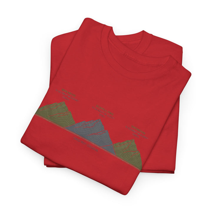 Three Peaks Challenge Graphic T-Shirt — Retro UK Mountain Hiking Tee