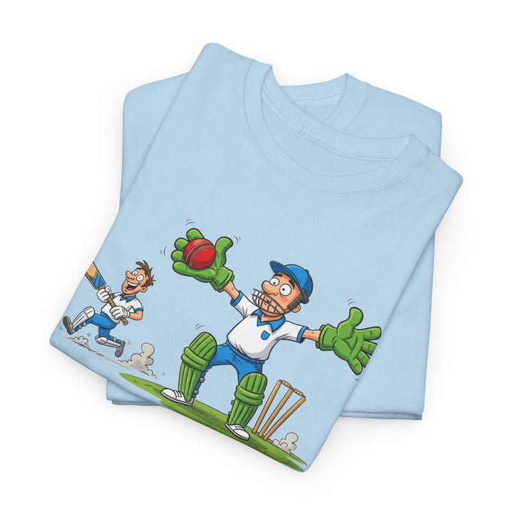 Cricket Catch Graphic Cartoon T-Shirt