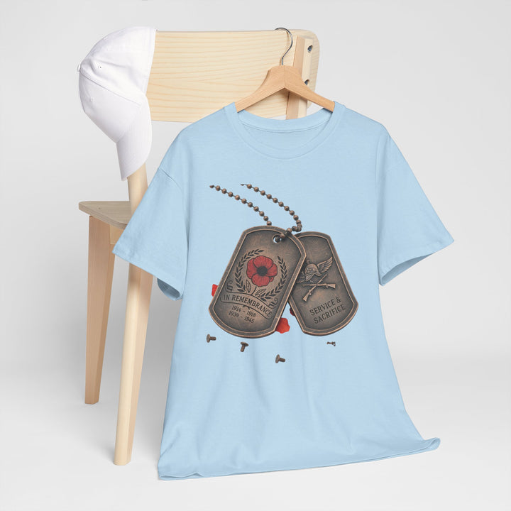 Remembrance Dog Tag T-Shirt — Memorial Military Tribute Tee