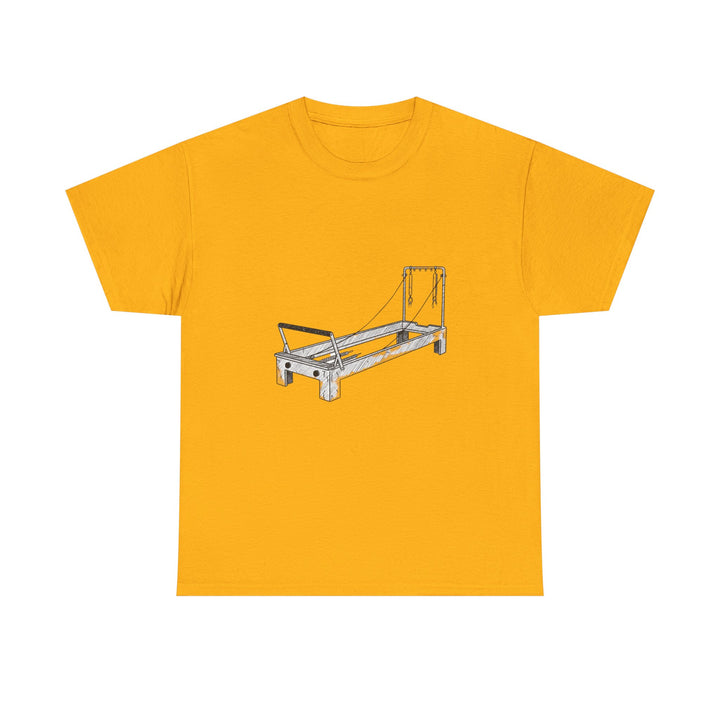 Pilates Reformer Tee – soft, breathable cotton designed for reformer Pilates. Comfortable, flexible, and perfect for studio workouts or casual wear.