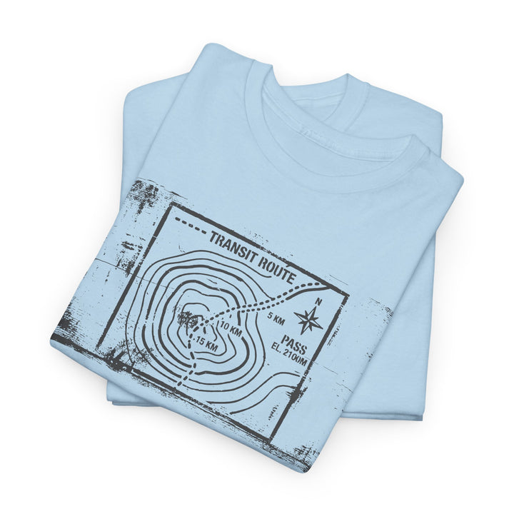 Retro Transit Route Adventure T-Shirt — Vintage Travel Map Graphic Tee