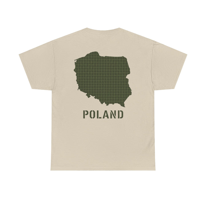 Poland Map Tee — Military Grid Map Graphic T-Shirt