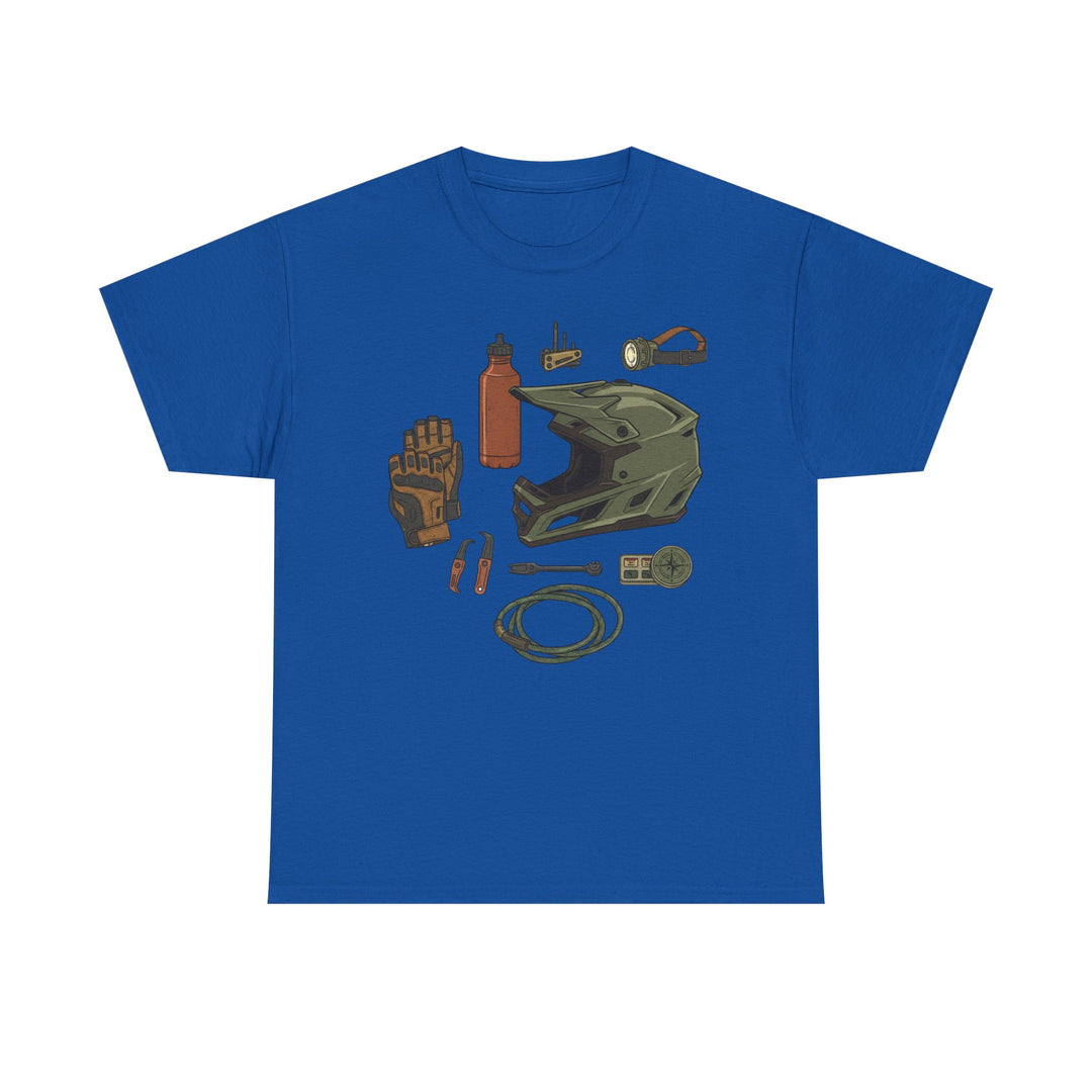 MTB Gear Layout T-Shirt — Mountain Bike Essentials Tee